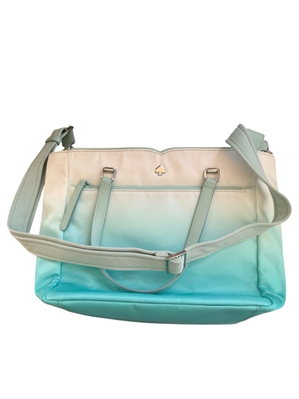 Kate Spade New York Jae Degrade Medium Satchel in Fiji Green w/COA - Picture 3 of 11